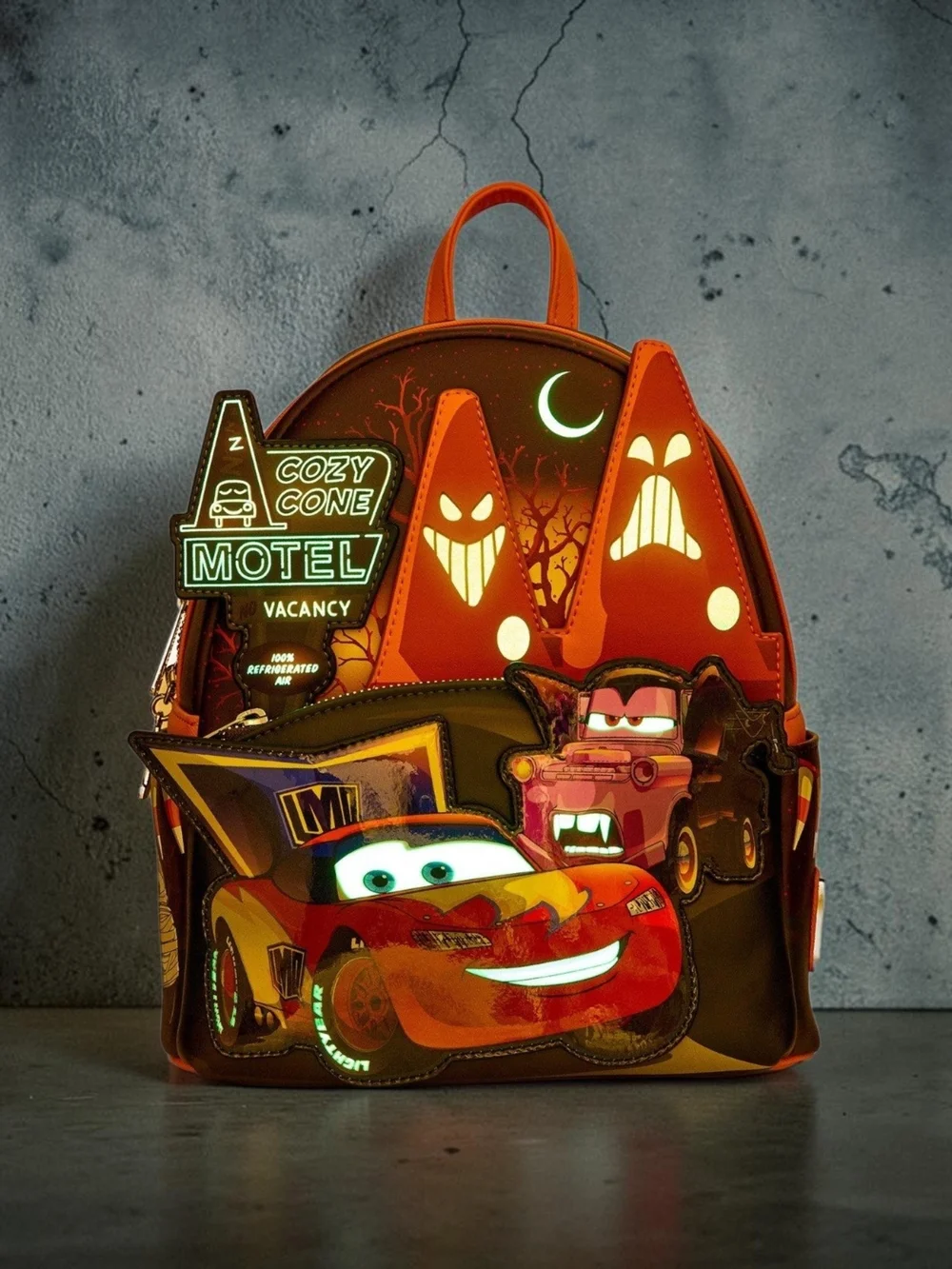 Loungefly Disney Pixar Cars Halloween Glow Mini Backpack BoxLunch Exclusive Nwt